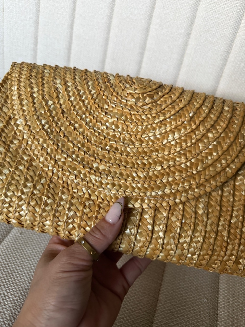 Woven Straw Clutch - Natural Straw - Picture 8 of 8